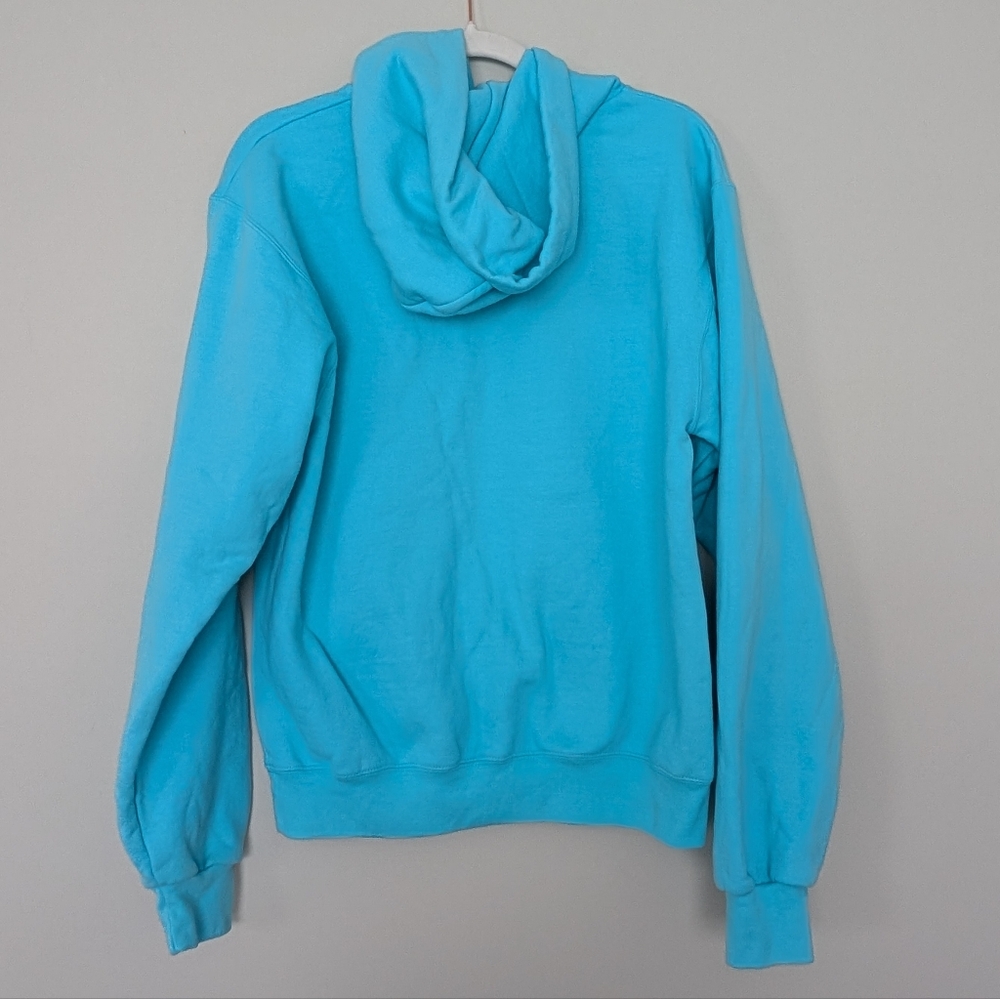 Champion US Navy Aqua Hoodie Sweatshirt Men's small - Picture 5 of 11